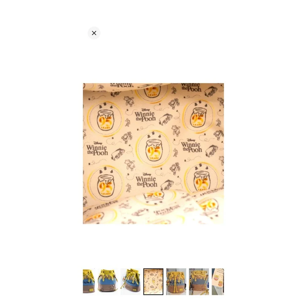 Loungefly Disney Winnie the Pooh 95th Anniversary Convertible Backpack NWT - F